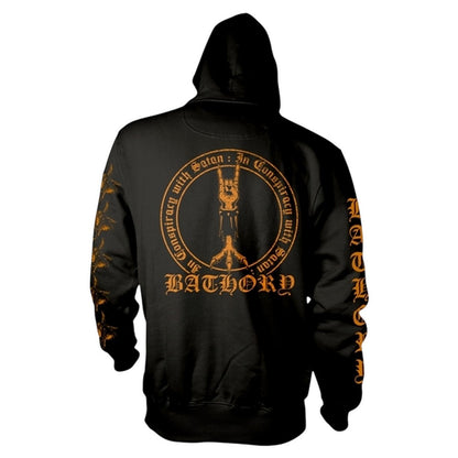 Black - Back - Bathory Unisex Adult In Conspiracy With Satan Hoodie