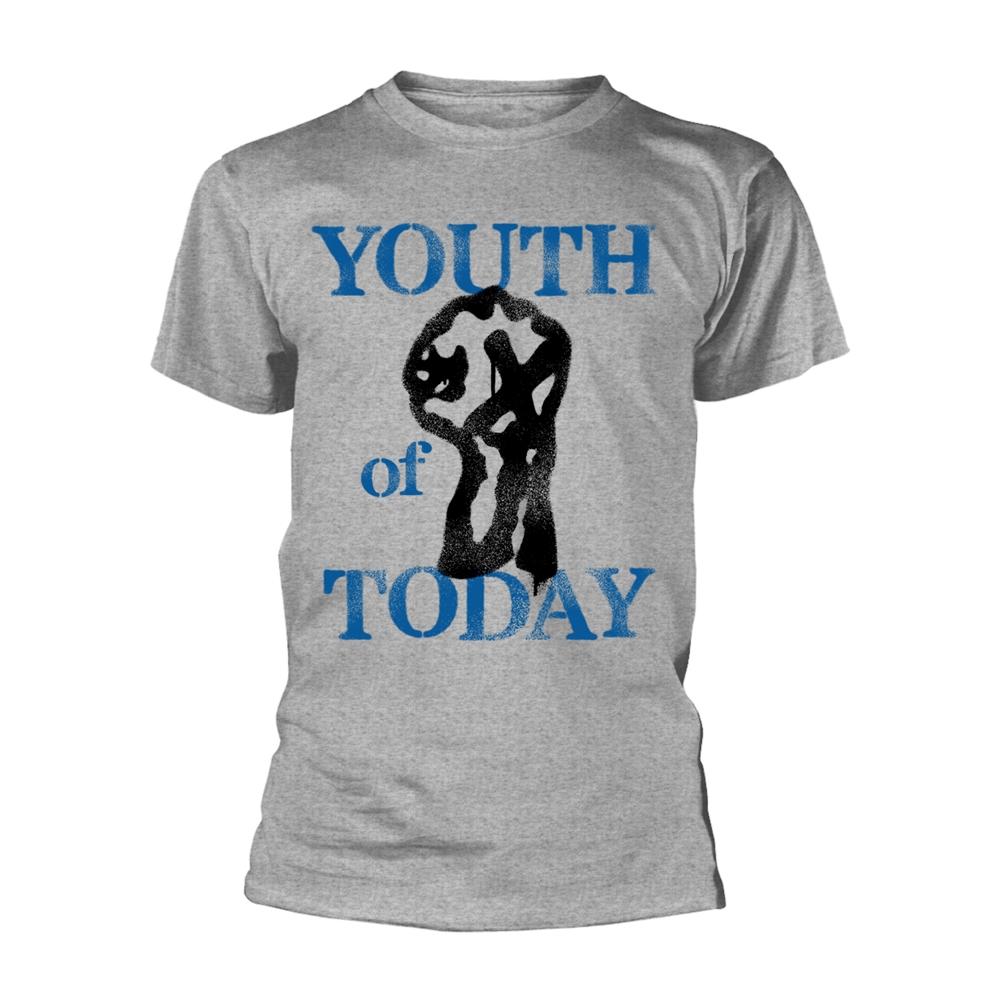 Grey - Front - Youth Of Today Unisex Adult Stencil T-Shirt