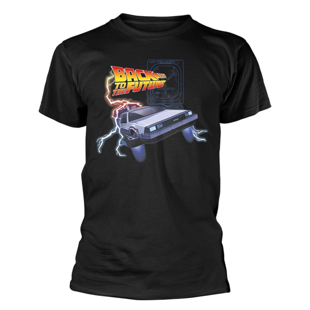 Black - Front - Back To The Future Mens Retro Revival T-Shirt
