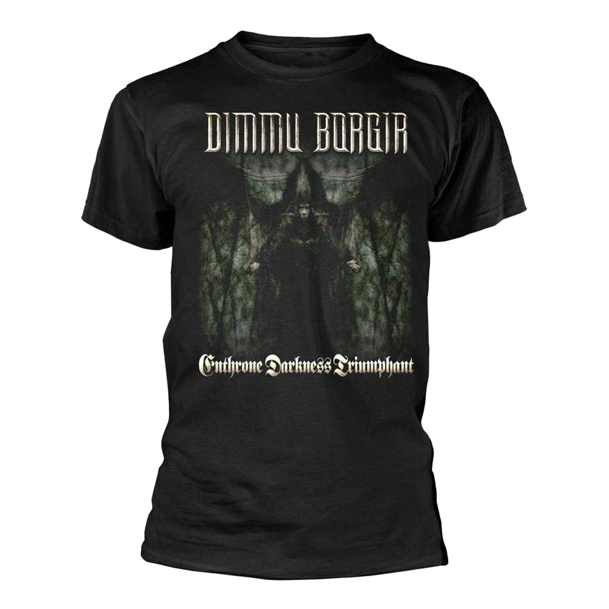 Black - Front - Dimmu Borgir Mens Enthrone Darkness Triumphant Tour 2025 Back Print T-Shirt