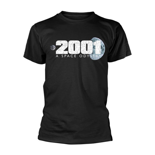 Black - Front - 2001 A Space Odyssey Unisex Adult Moon T-Shirt