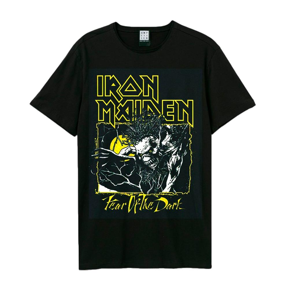 Black-Yellow - Front - Iron Maiden Unisex Adult Fear Of The Dark T-Shirt