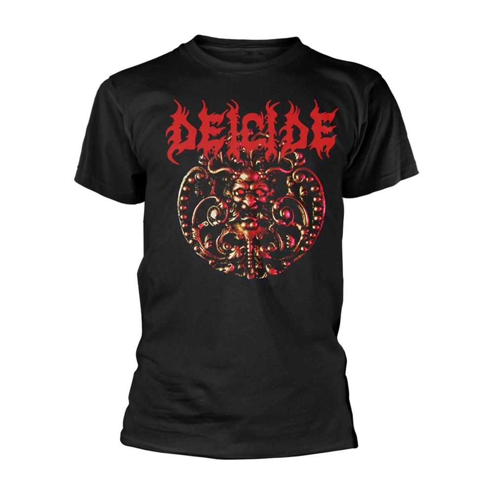 Black - Front - Deicide Unisex Adult Back Print Fitted T-Shirt