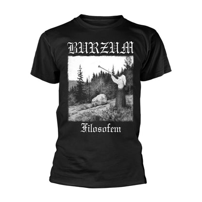 Black - Front - Burzum Unisex Adult Filosofem 2018 Back Print T-Shirt