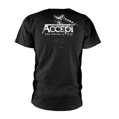 Black - Back - Accept Unisex Adult Too Mean To Die T-Shirt