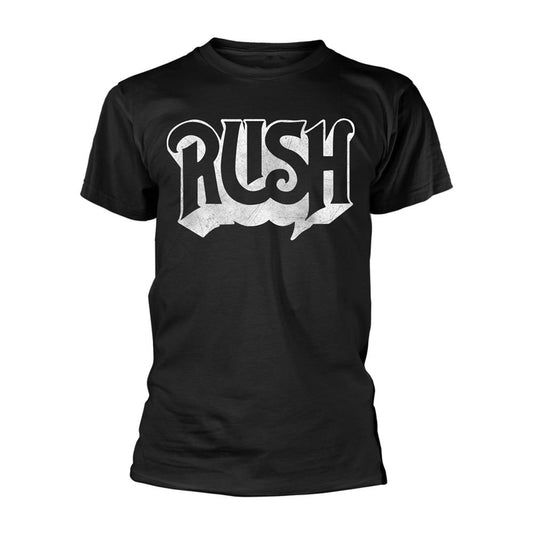 Black - Front - Rush Unisex Adult Distressed T-Shirt