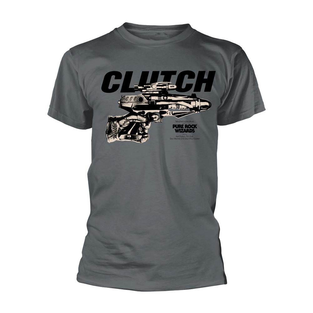 Grey - Front - Clutch Unisex Adult Pure Rock Wizards T-Shirt