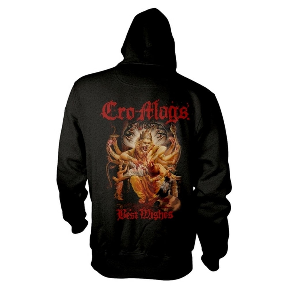 Black - Back - Cro-Mags Unisex Adult Best Wishes Full Zip Hoodie