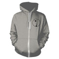 Grey - Front - Bauhaus Unisex Adult Logo Full Zip Hoodie