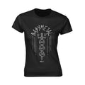 Black - Front - Babymetal Womens-Ladies Skull Sword T-Shirt