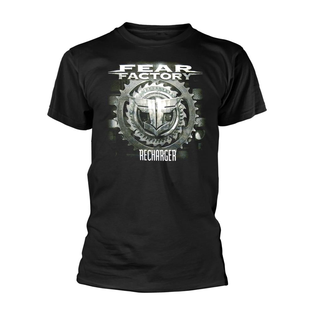 Black - Front - Fear Factory Unisex Adult Recharger T-Shirt