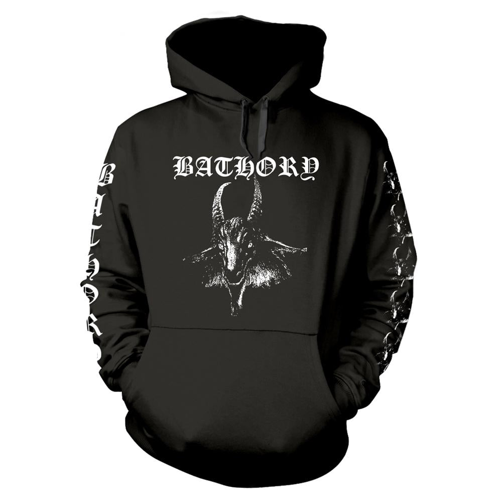 Black - Front - Bathory Unisex Adult Goat Hoodie