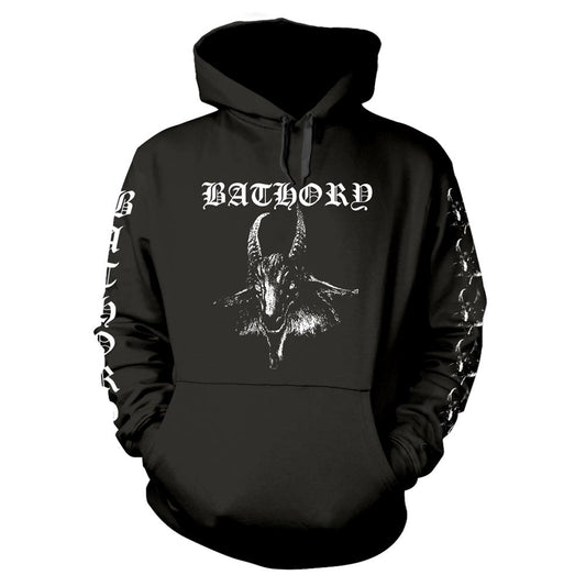 Black - Front - Bathory Unisex Adult Goat Hoodie