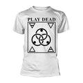 White - Front - Play Dead Unisex Adult Logo T-Shirt