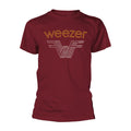 Maroon - Front - Weezer Unisex Adult Logo T-Shirt