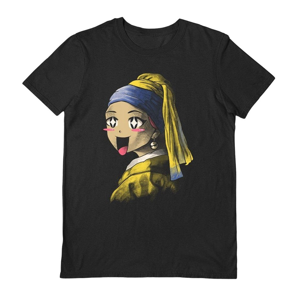 Black - Front - Vincent Trinidad Unisex Adult Kawaii With A Pearl Earring T-Shirt