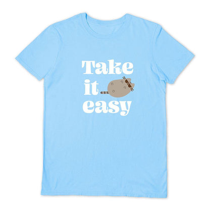 Light Blue - Front - Pusheen Unisex Adult Take It Easy T-Shirt