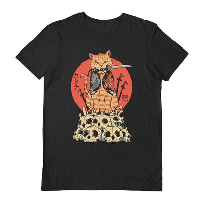 Black - Front - Vincent Trinidad Unisex Adult Catana Skulls T-Shirt
