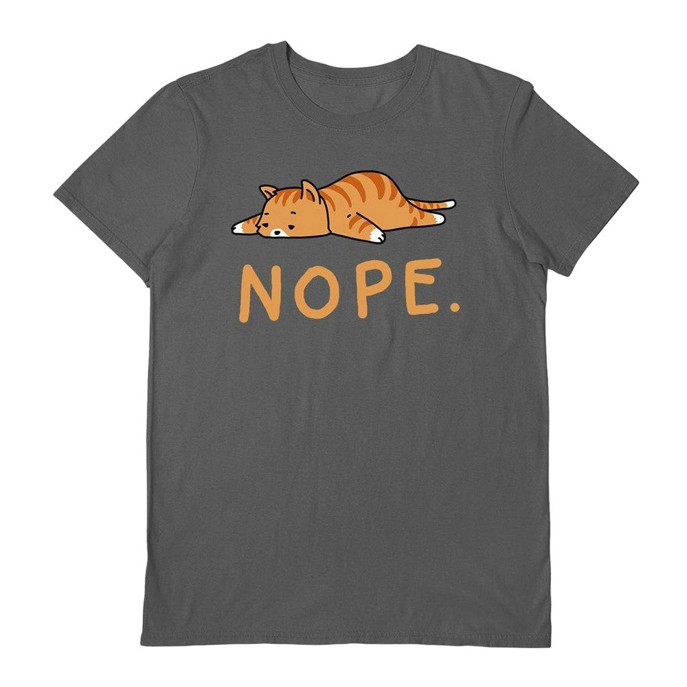 Charcoal - Front - Vo Maria Unisex Adult Nope T-Shirt