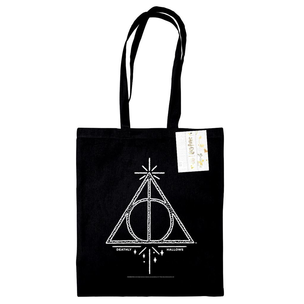 Black - Front - Harry Potter Deathly Hallows Tote Bag