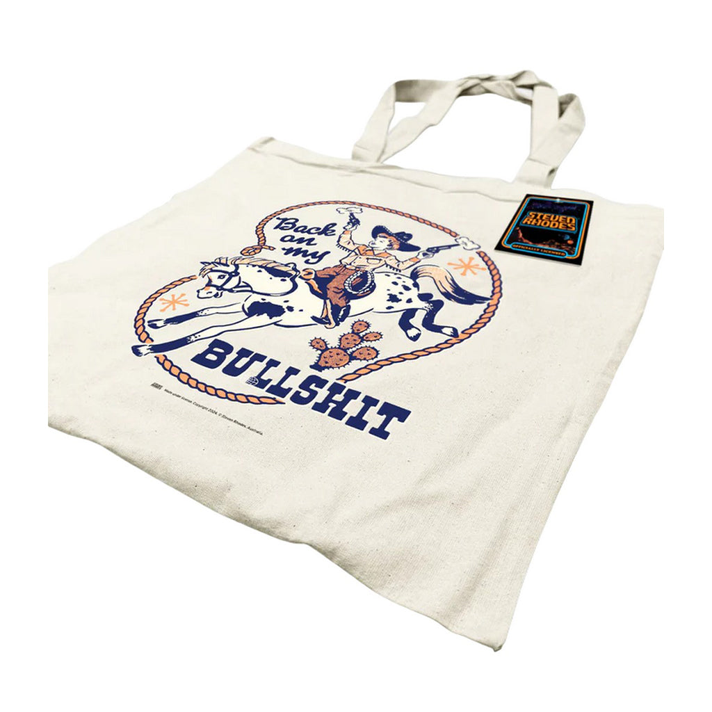 White - Side - Steven Rhodes Back On My Bullshit Tote Bag