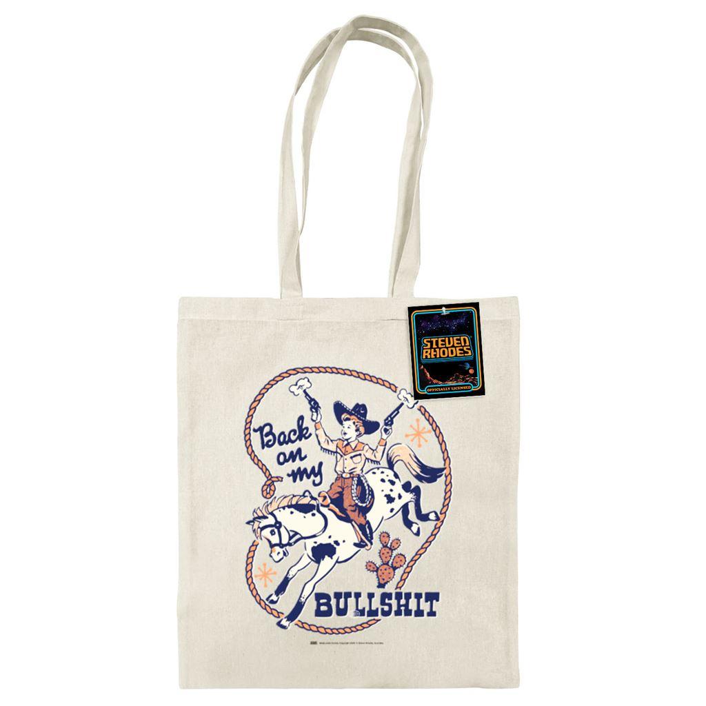 White - Front - Steven Rhodes Back On My Bullshit Tote Bag