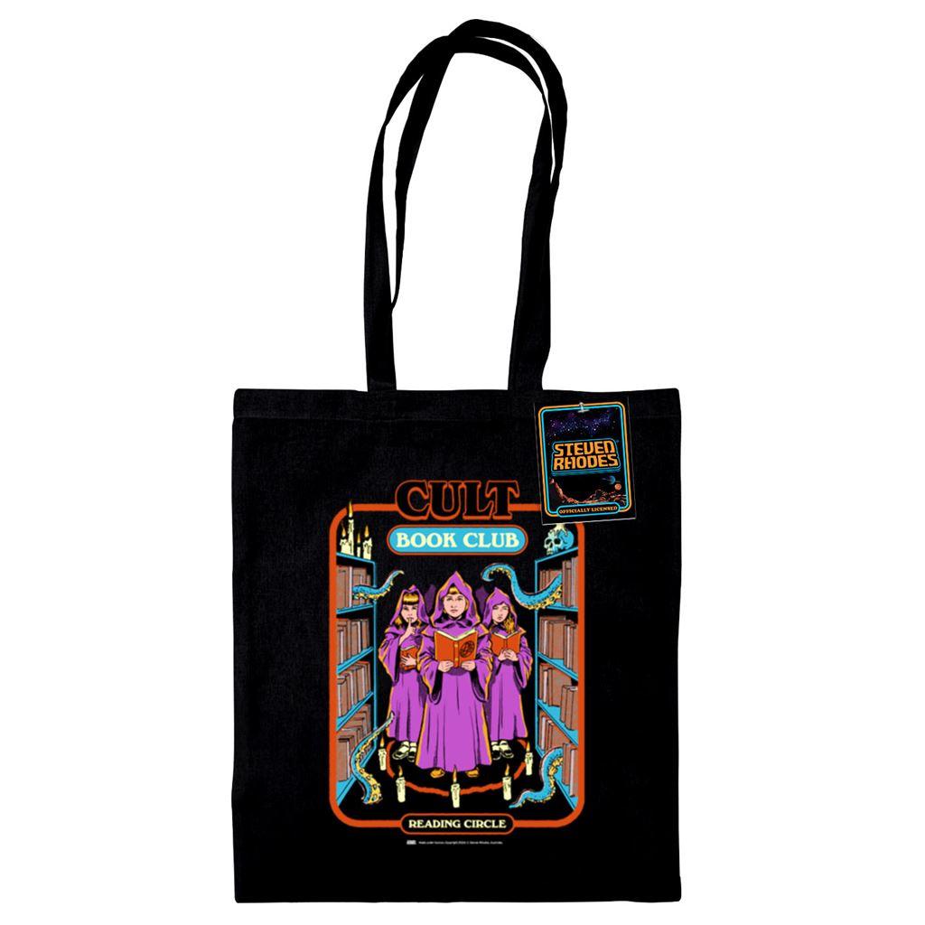 Black - Front - Steven Rhodes Cult Book Club Tote Bag