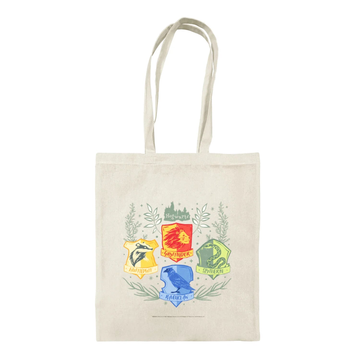 Natural - Front - Harry Potter Herbology Crests Tote Bag