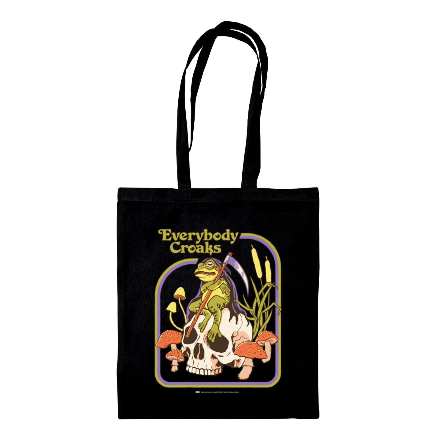 Black - Front - Steven Rhodes Everybody Croaks Tote Bag
