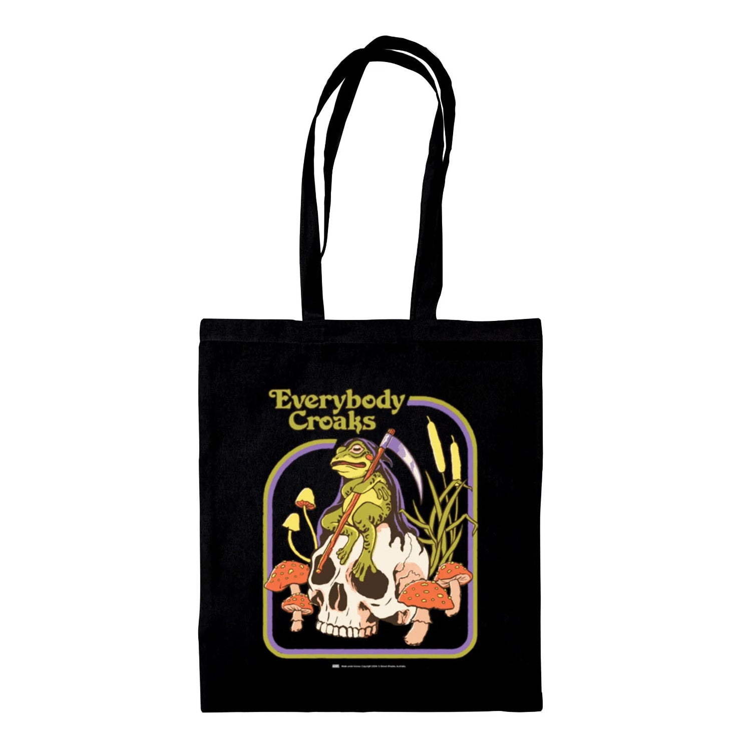 Black - Front - Steven Rhodes Everybody Croaks Tote Bag