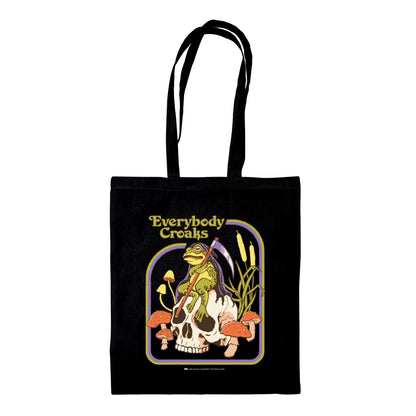 Black - Front - Steven Rhodes Everybody Croaks Tote Bag