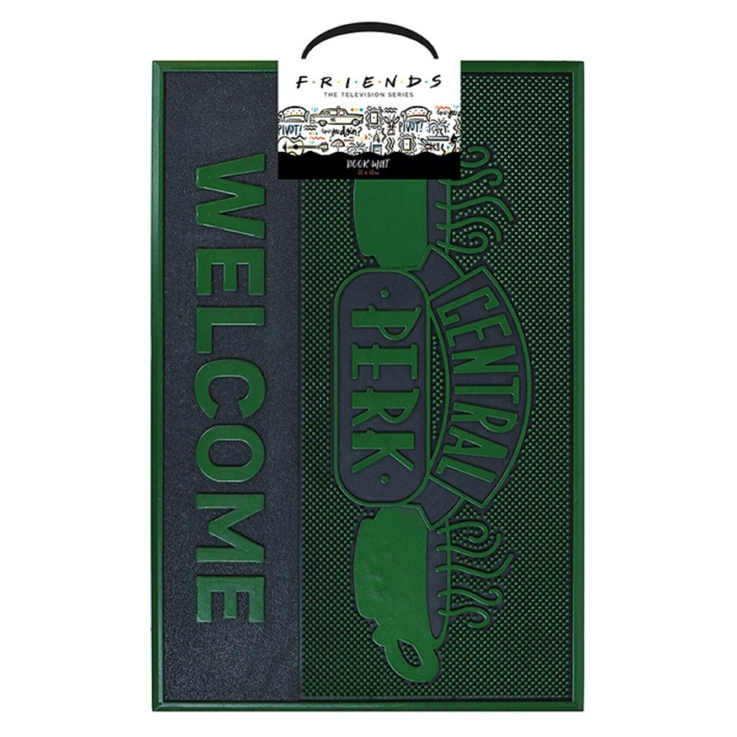 Green-Grey - Back - Friends Rubber Central Perk Door Mat