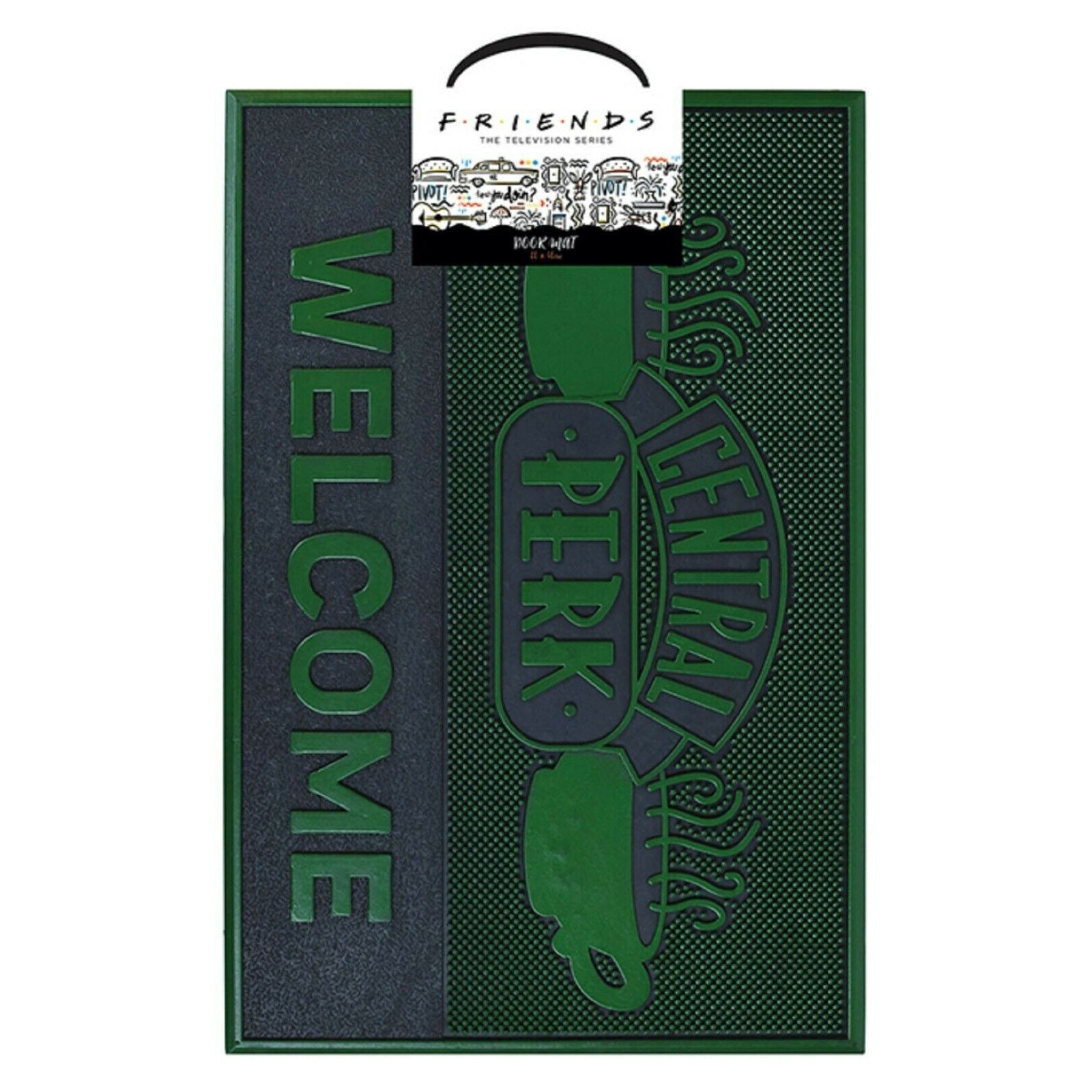 Green-Grey - Back - Friends Rubber Central Perk Door Mat