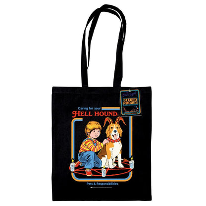 Black - Front - Steven Rhodes Hell Hound Tote Bag