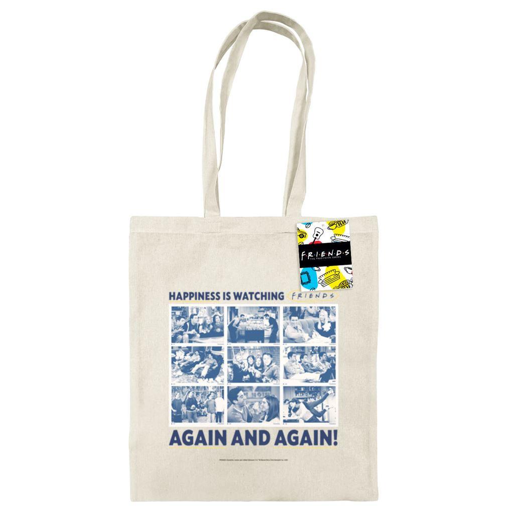 Natural - Front - Friends Happiness Is Watching Friends Tote Bag