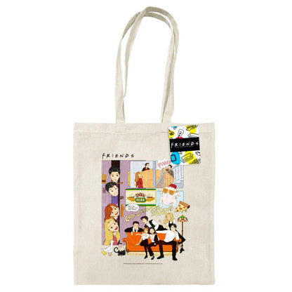 Natural-Purple - Front - Friends Vol.30 Comic Tote Bag