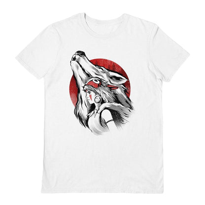 White - Front - Ilustrata Unisex Adult The Princess And The Wolf T-Shirt