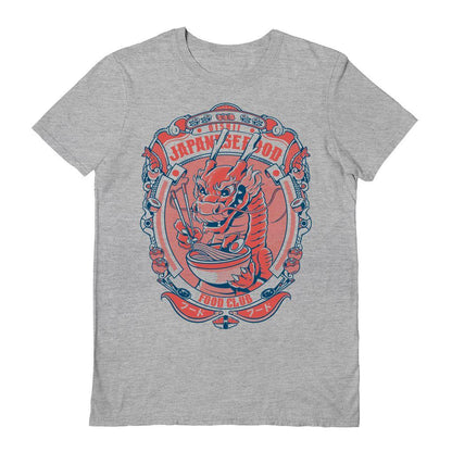 Sports Grey - Front - Ilustrata Unisex Adult Japanese Food Club T-Shirt