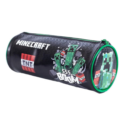 Black-Green-Red - Back - Minecraft Tnt Boom Barrel Pencil Case