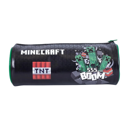 Black-Green-Red - Side - Minecraft Tnt Boom Barrel Pencil Case