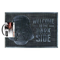 Black-Grey - Front - Star Wars Welcome To The Dark Side Rubber Door Mat