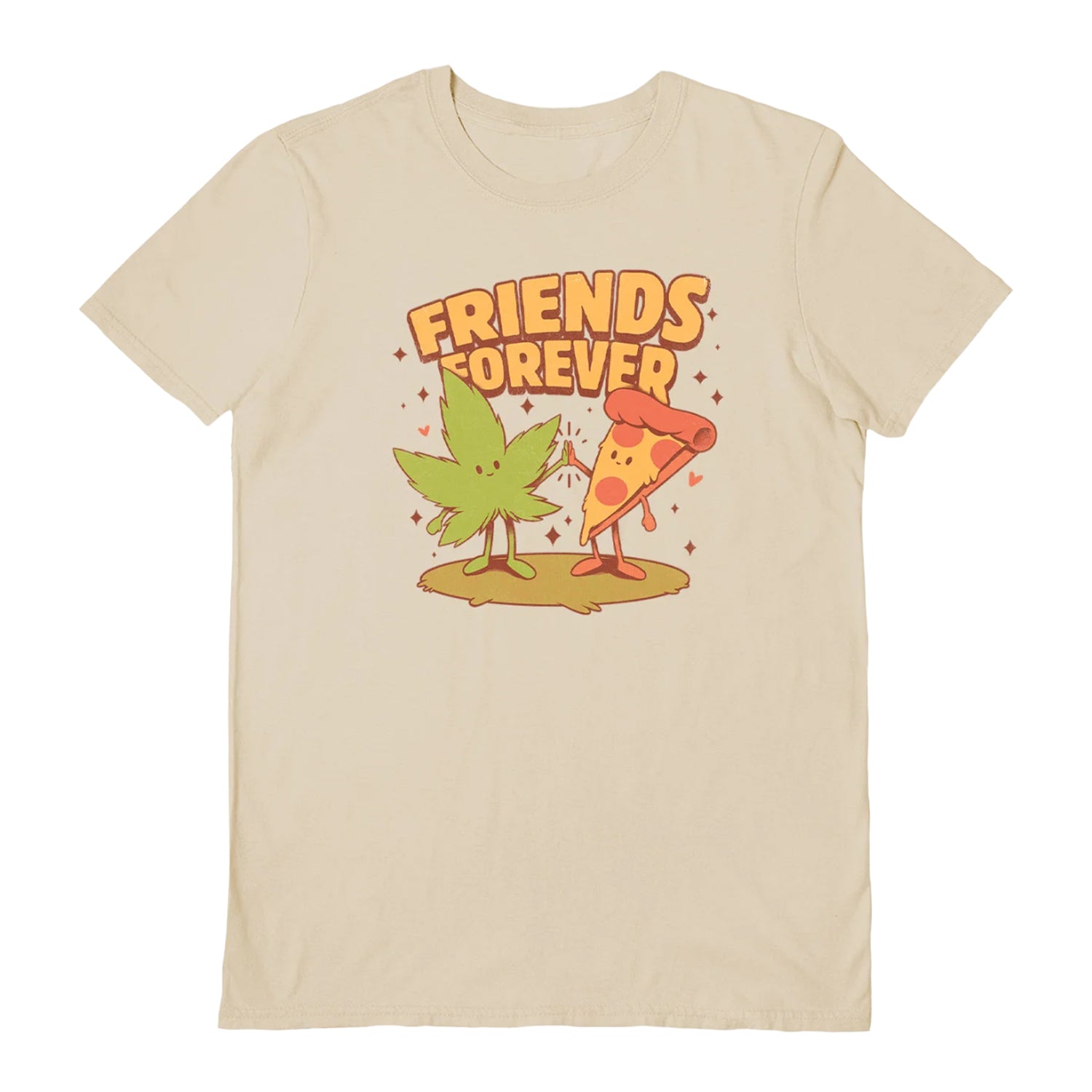 Sand - Front - Ilustrata Unisex Adult Friends Forever T-Shirt