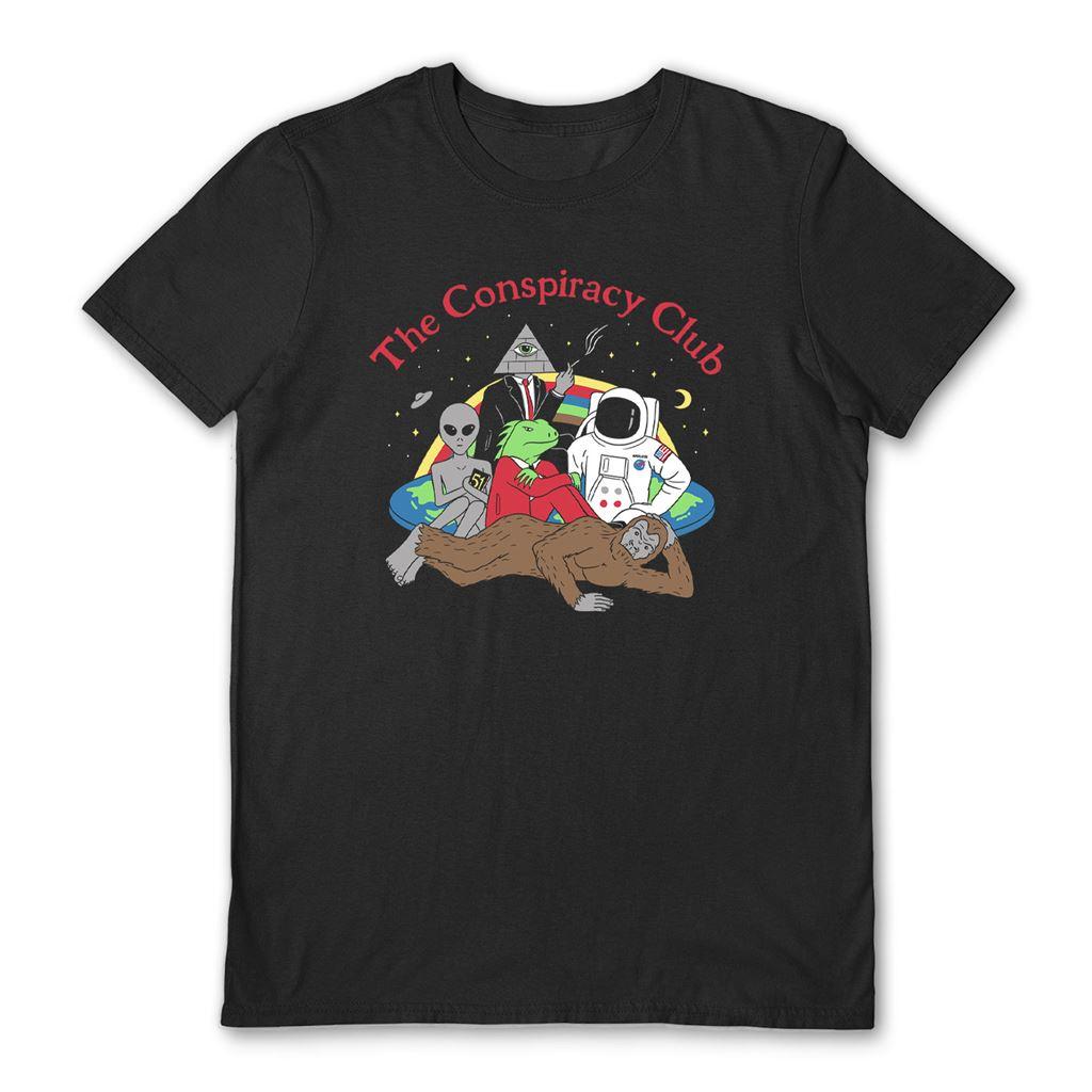 Black - Front - Gamma Ray Unisex Adult The Conspiracy Club T-Shirt