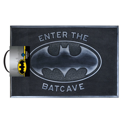 Black - Front - Batman Welcome To The Batcave Rubber Door Mat