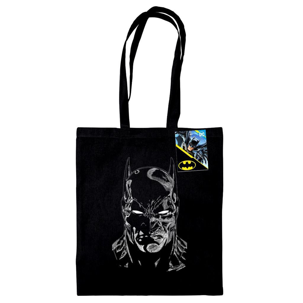Black - Front - Batman Face Tote Bag