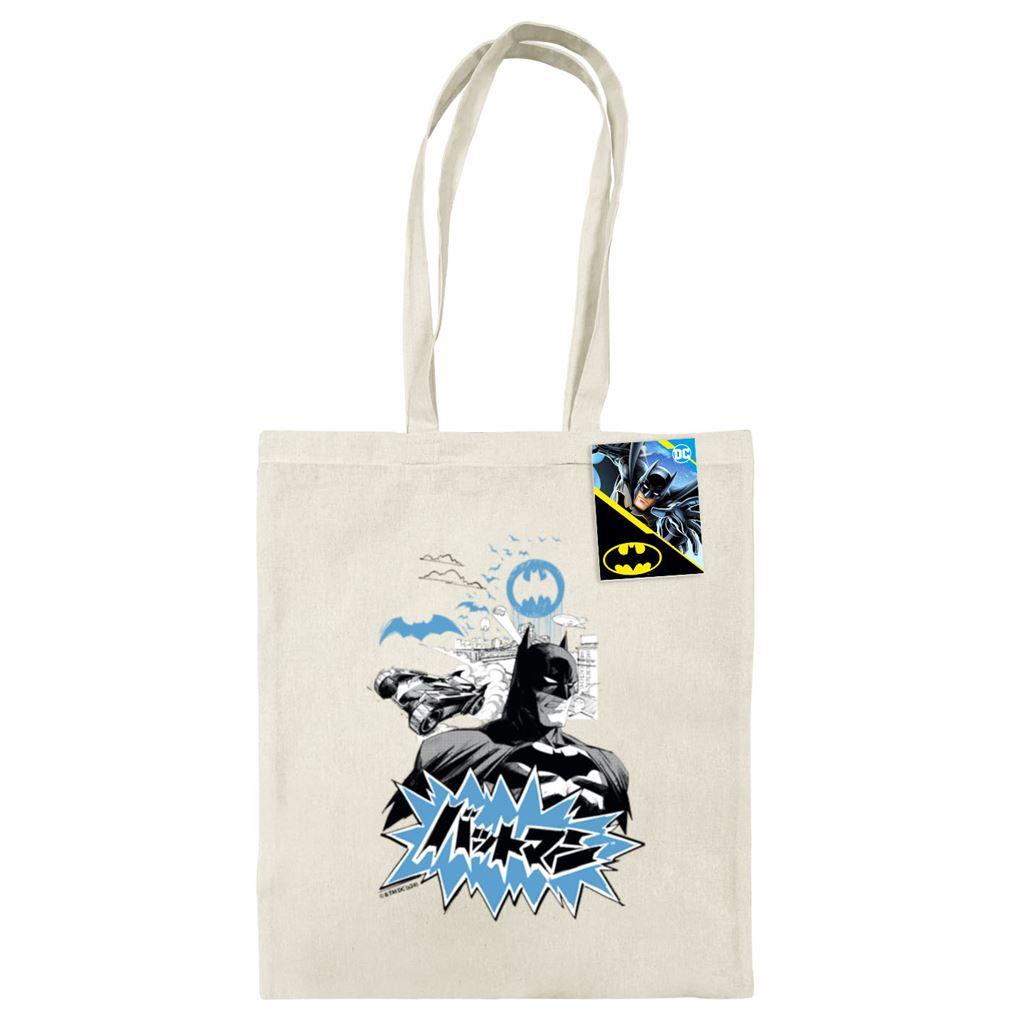 White-Black-Blue - Front - Batman Japanese Tote Bag