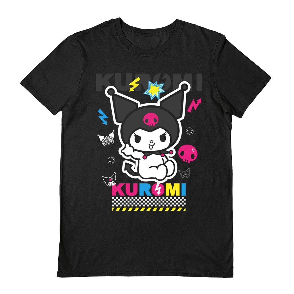 Black - Front - Sanrio Unisex Adult Kuromi T-Shirt