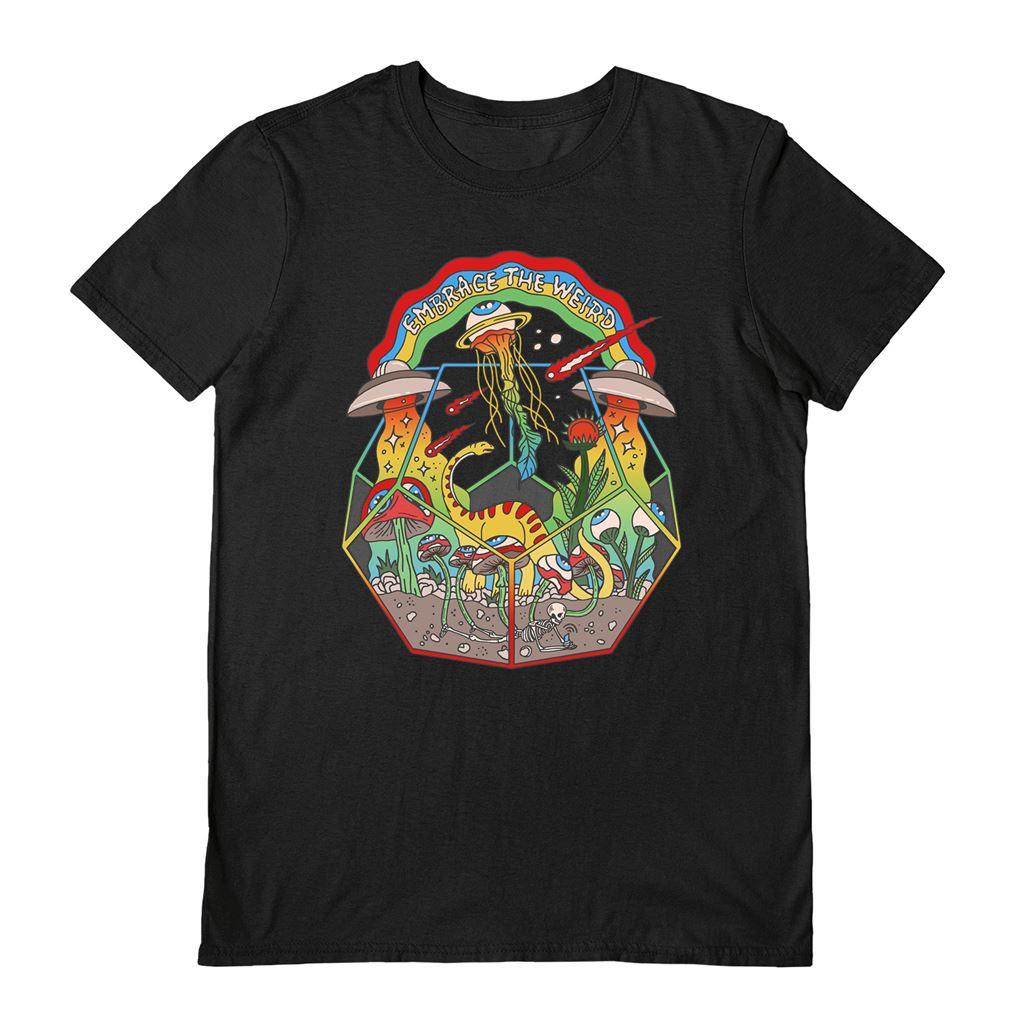 Black - Front - Letter Shoppe Unisex Adult Embrace the Weird T-Shirt