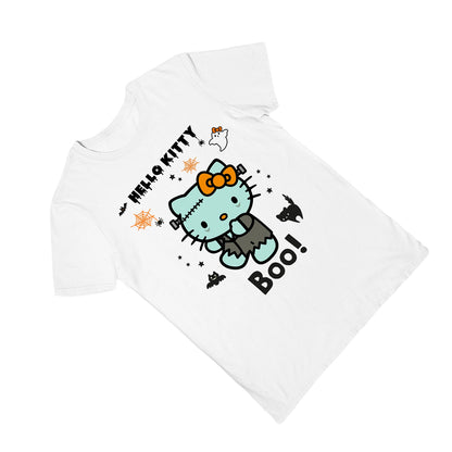 White - Back - Sanrio Unisex Adult Boo Hello Kitty T-Shirt