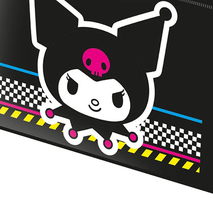Black-Pink-White - Back - Kuromi Smiling Reusable Tote Bag
